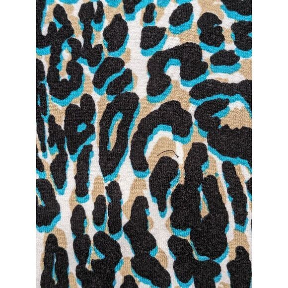 Vintage Cache Leopard Print Cardigan & Strapless Top Twin Set, S/M - Picture 6 of 9